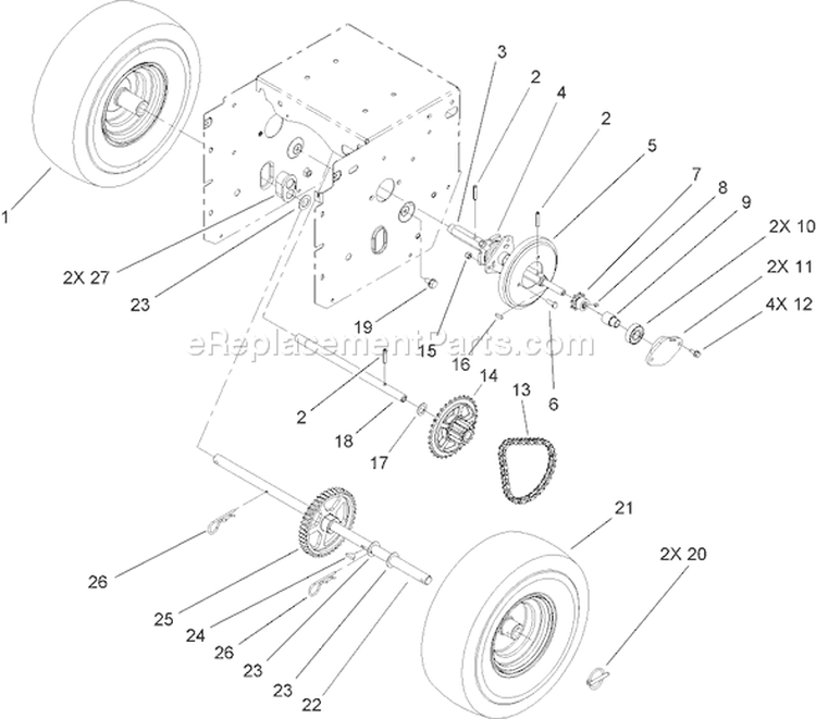 Page C Diagram and Parts List for 38611 240000001-240999999 - 2004 Toro Snow Blower