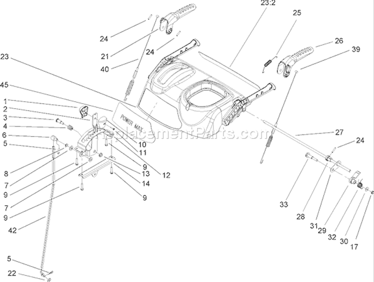 Page M Diagram and Parts List for 38620 250010001-250999999 - 2005 Toro Snow Blower