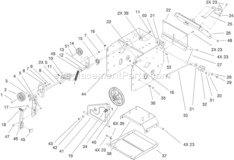 Page J Diagram and Parts List for 38622 290000001-290999999 - 2009 Toro Snow Blower