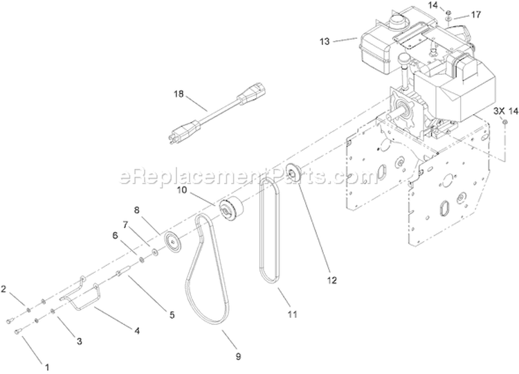 Page G Diagram and Parts List for 38622 290000001-290999999 - 2009 Toro Snow Blower