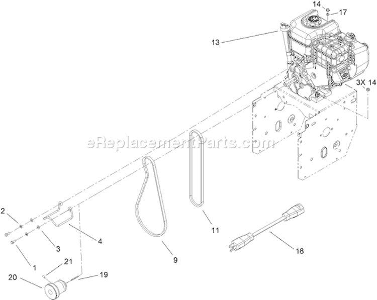 Page K Diagram and Parts List for 38624 290000001-290999999 - 2009 Toro Snow Blower