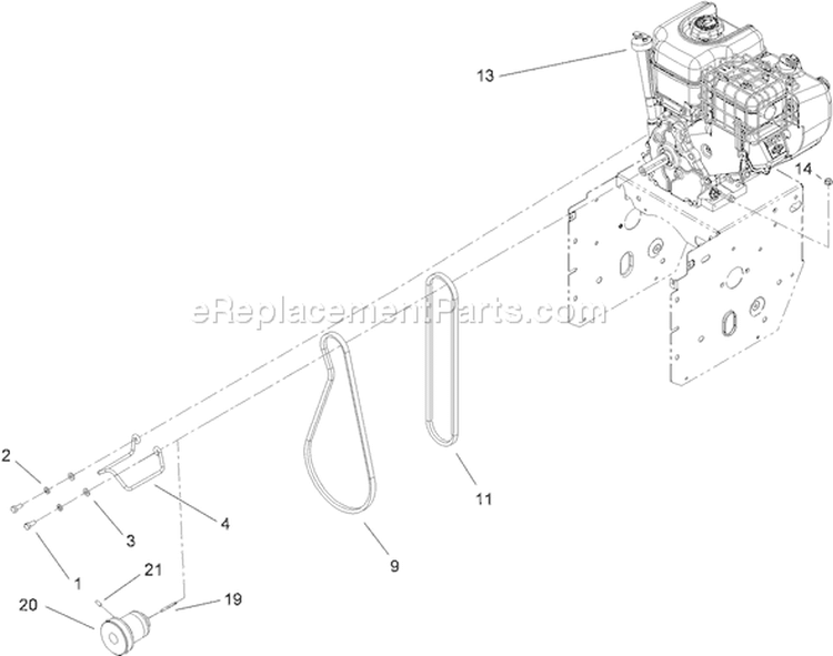 Engine Assembly Diagram and Parts List for 38629 310000001-310999999 - 2010 Toro Snow Blower
