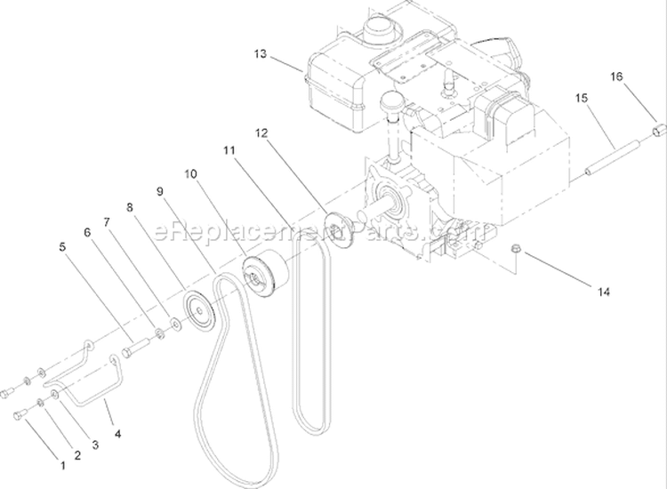 Engine Assembly Diagram and Parts List for 38635 240000001-240999999 - 2004 Toro Snow Blower