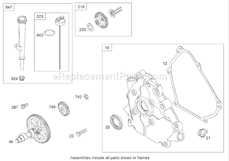 Crankcase Diagram and Parts List for 38639C 280000001-280999999 - 2008 Toro Snow Blower