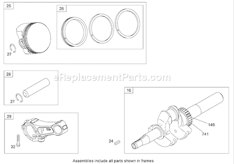 Crankshaft Assembly Diagram and Parts List for 38639C 280000001-280999999 - 2008 Toro Snow Blower