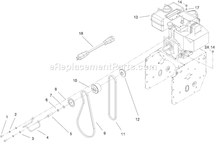 Engine Assembly Diagram and Parts List for 38640 290000001-290999999 - 2009 Toro Snow Blower