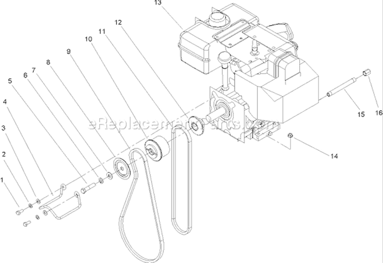 Engine Assembly Diagram and Parts List for 38642 240000001-240999999 - 2004 Toro Snow Blower