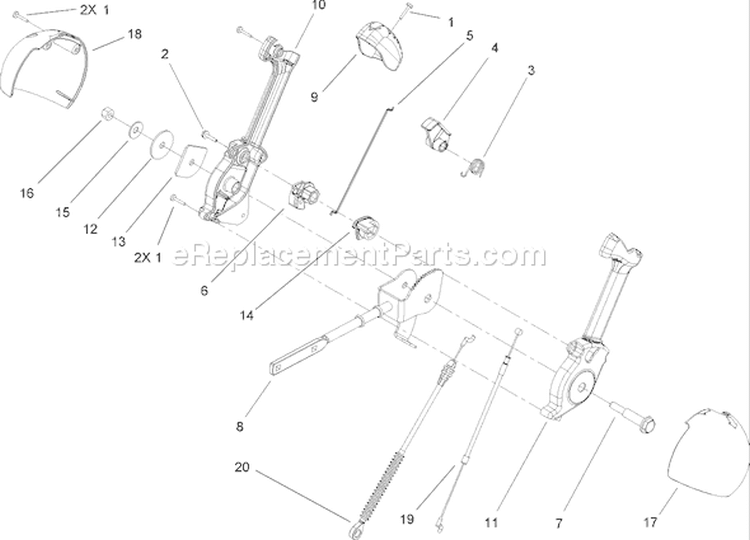 Page E Diagram and Parts List for 38611 240000001-240999999 - 2004 Toro Snow Blower