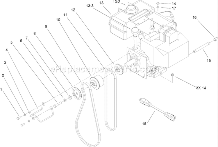 Engine Assembly Diagram and Parts List for 38640 250010001-250999999 - 2005 Toro Snow Blower