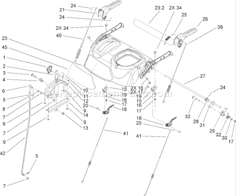 Page F Diagram and Parts List for 38650 260000001-260999999 - 2006 Toro Snow Blower