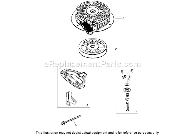 Rewind Starter Diagram and Parts List for 38650 280000001-280999999 - 2008 Toro Snow Blower