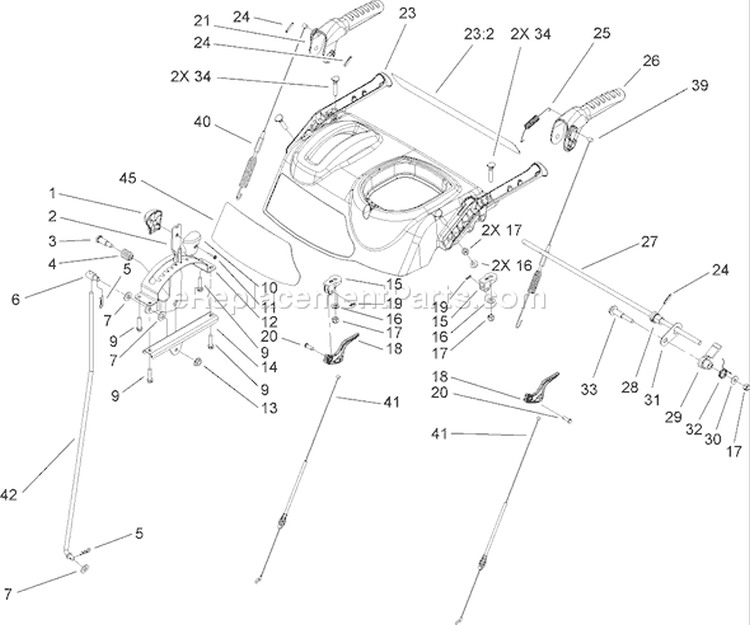 Page J Diagram and Parts List for 38651 280000001-280999999 - 2008 Toro Snow Blower