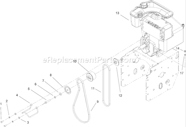 Page F Diagram and Parts List for 38651 280000001-280999999 - 2008 Toro Snow Blower