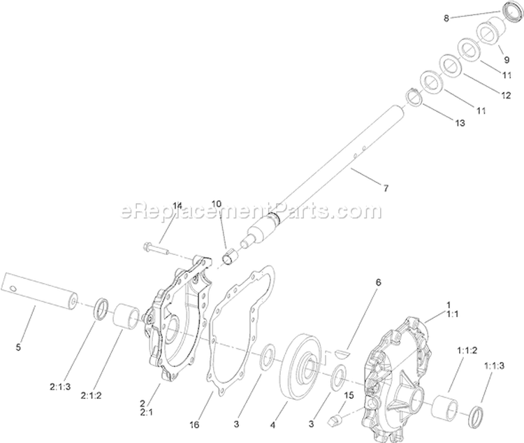 28 In. Auger Gearcase Diagram and Parts List for 38639 310000001-310999999 - 2010 Toro Snow Blower