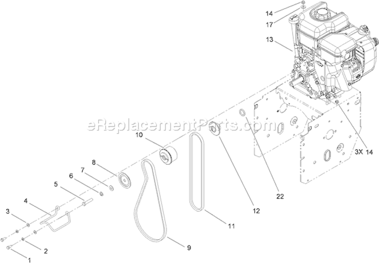 Page D Diagram and Parts List for 38654 310000001-310999999 - 2010 Toro Snow Blower