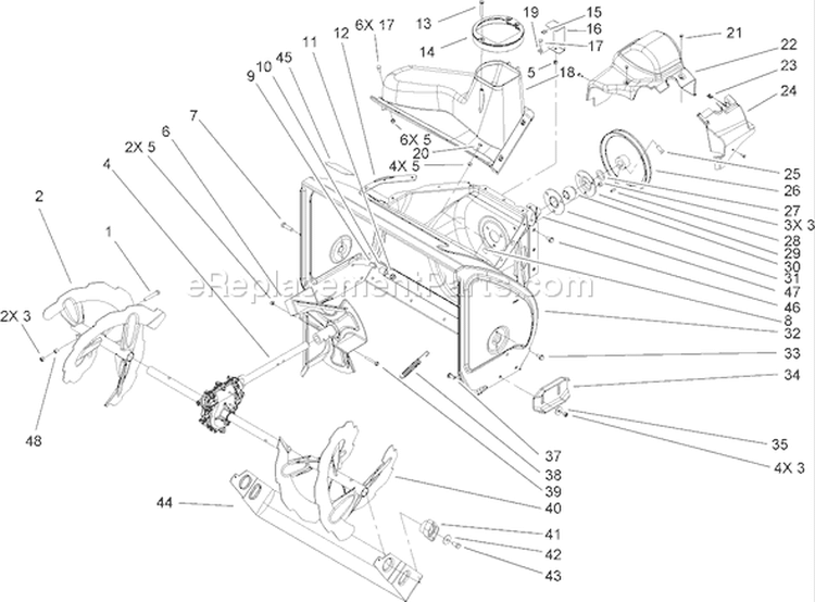 Page B Diagram and Parts List for 38651 280000001-280999999 - 2008 Toro Snow Blower