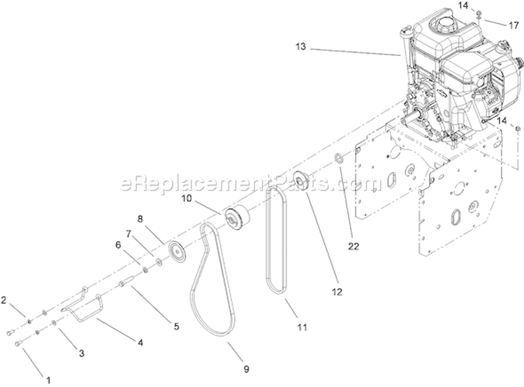 Page D Diagram and Parts List for 38657 310000001-310999999 - 2010 Toro Snow Blower