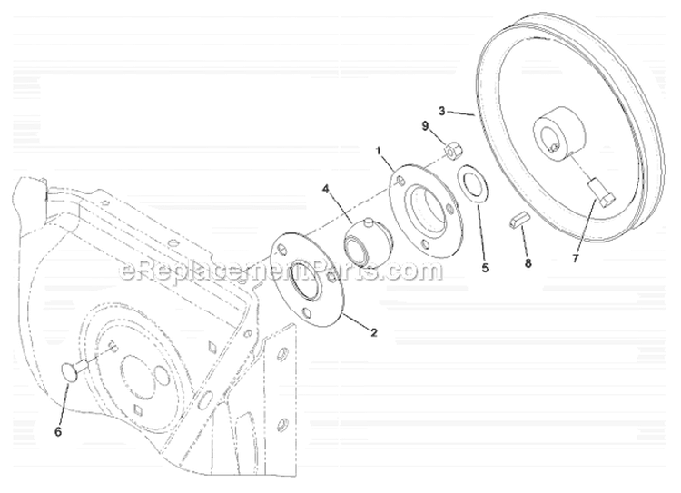Impeller Diagram and Parts List for 38660 313000001-313999999 - 2013 Toro Snow Blower