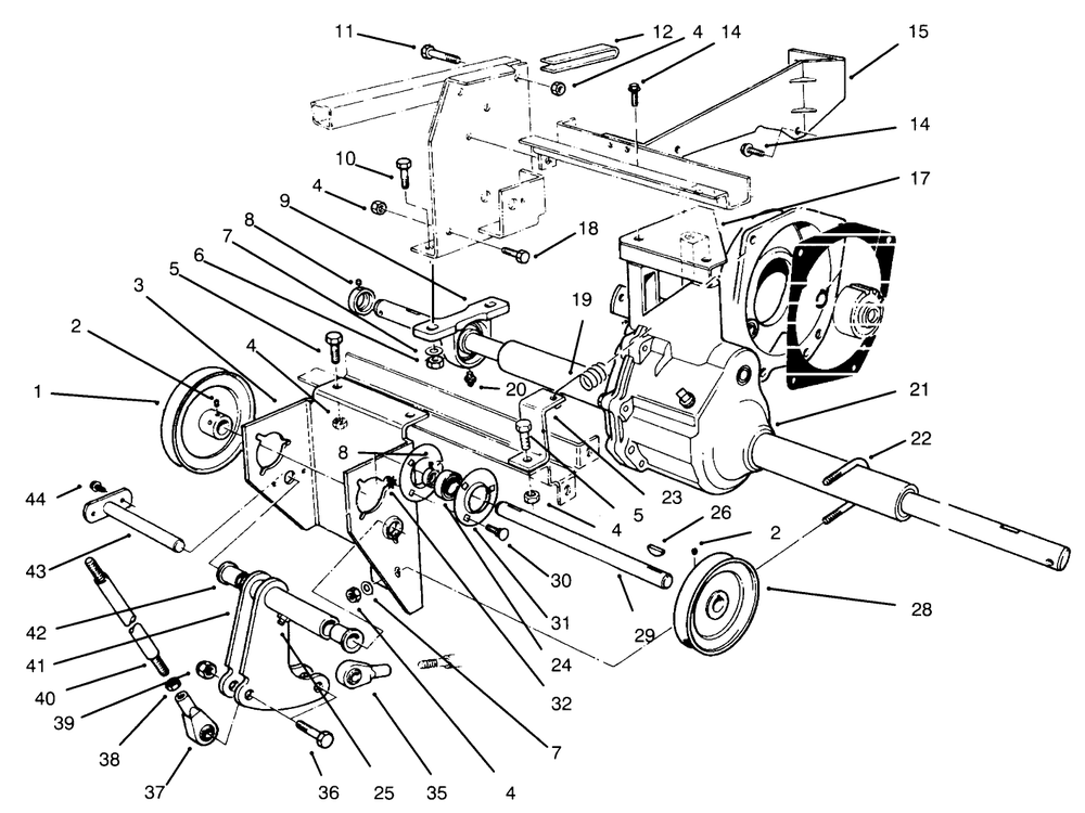 Differential Assembly Diagram and Parts List for 30610 490001 - 499999 Toro Lawn Tractor