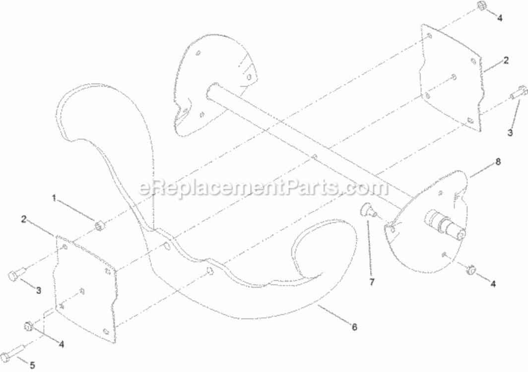 Rotor_Assembly Diagram and Parts List for 38741 315000001 - 315999999 Toro Snow Blower