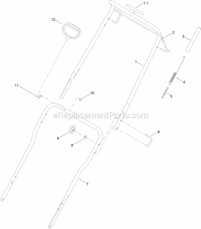 Upper_Handle_Control_Assembly Diagram and Parts List for 38743 315000001 - 315999999 Toro Snow Blower