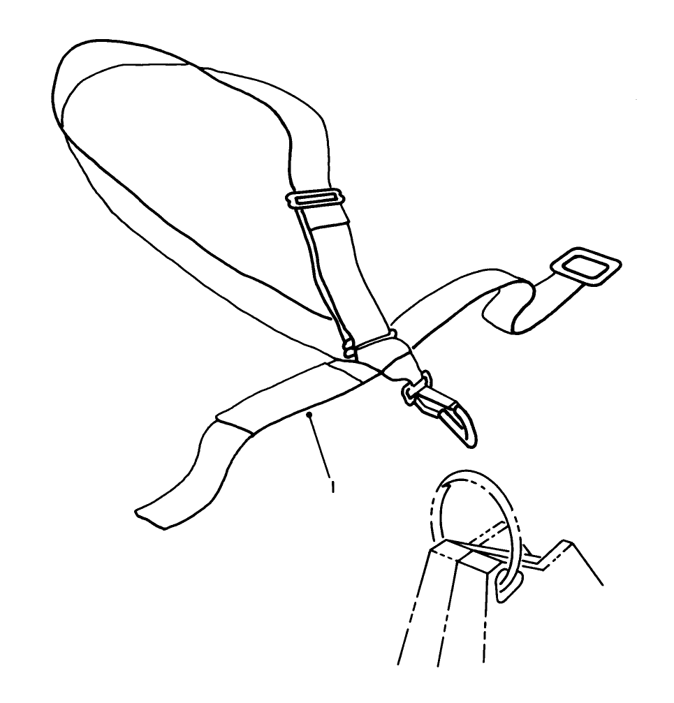 Deluxe Shoulder Belt Harness (Optional) Diagram and Parts List for 51643 7000001 - 7999999 Toro Trimmer