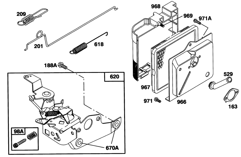 Engine Briggs & Stratton Model 124702-3115-01 Diagram and Parts List for 20435WF 39000001 - 39999999 Toro Lawn Mower