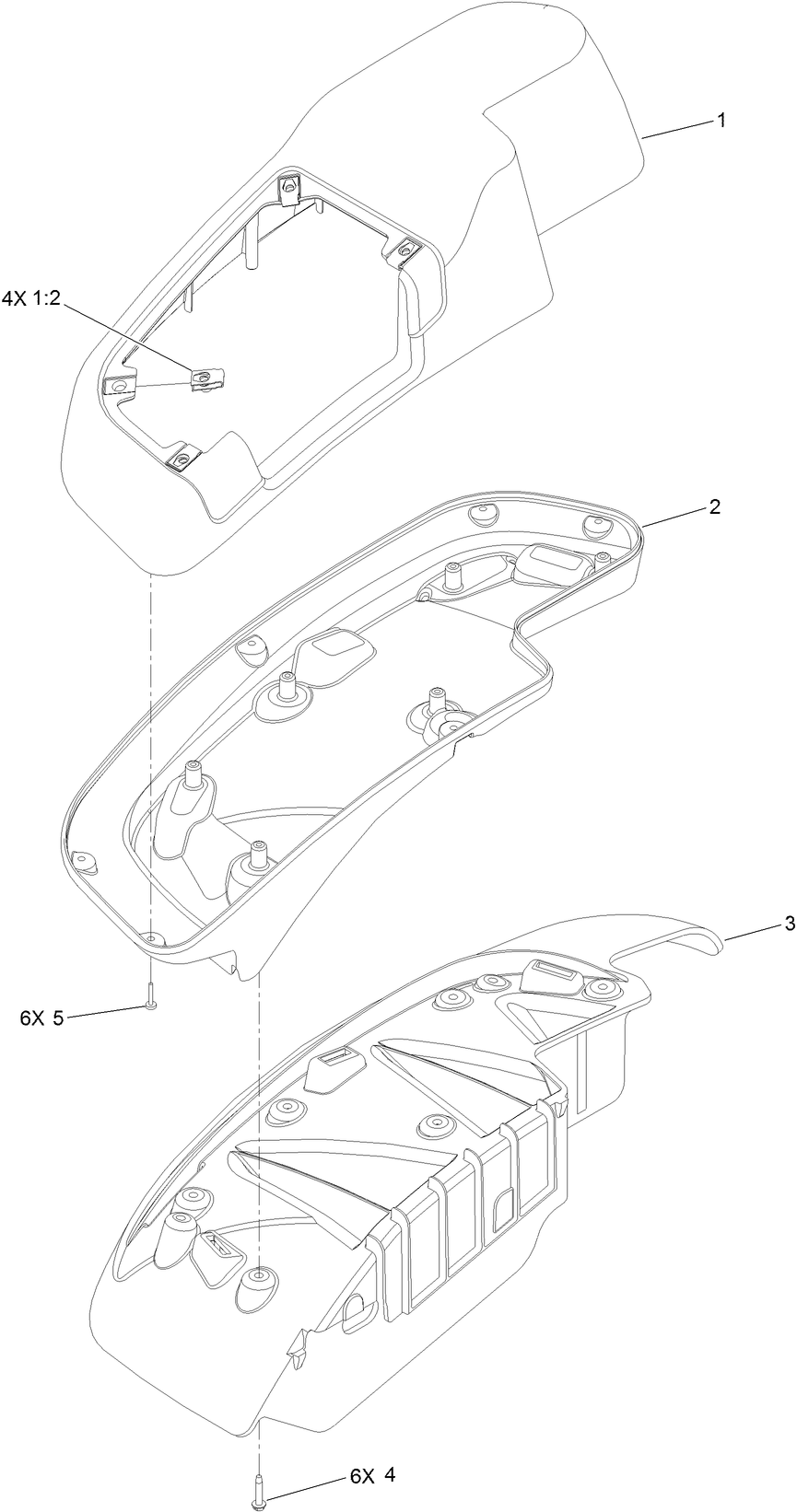 Rh Console Assembly Diagram and Parts List for 74902TE (316000001-316999999)(2016) Toro Lawn Mower