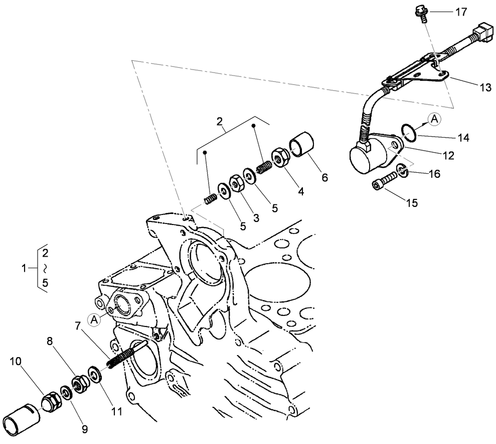 Idle Apparatus And Stop Solenoid Assembly Diagram and Parts List for 74264TE (310000001-310999999)(2010) Toro Lawn Mower
