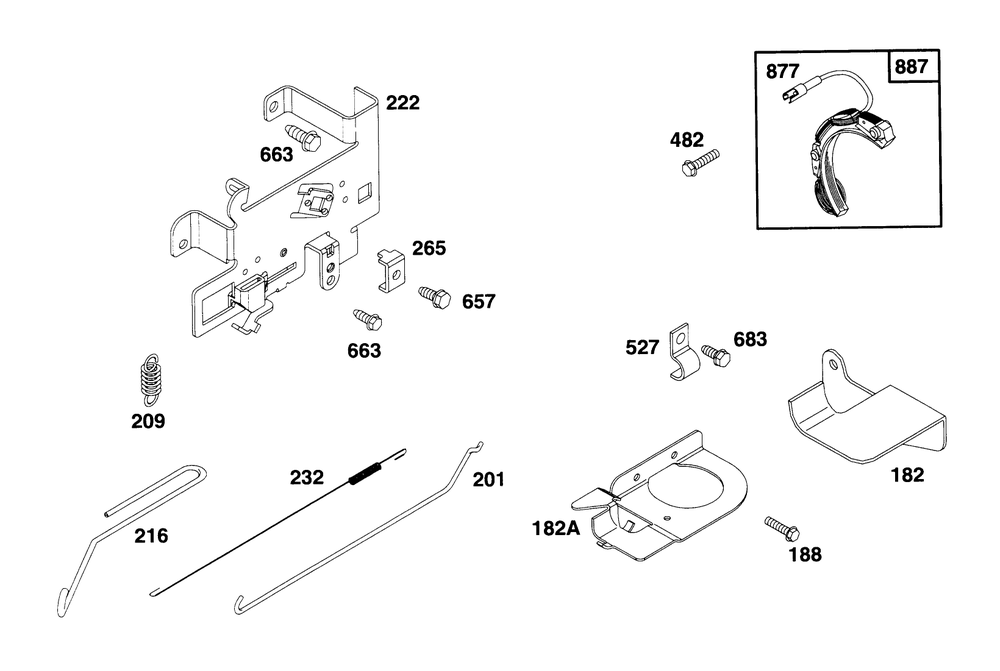 Engine Briggs & Stratton Model 28b707-0126-01 Diagram and Parts List for 70080 5900001 - 5999999 Toro Lawn Tractor