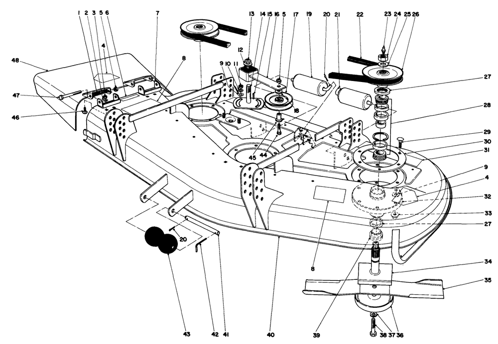 Cutting Unit Model No. 30555 Diagram and Parts List for 30798 9000001 - 9999999 Toro Lawn Tractor