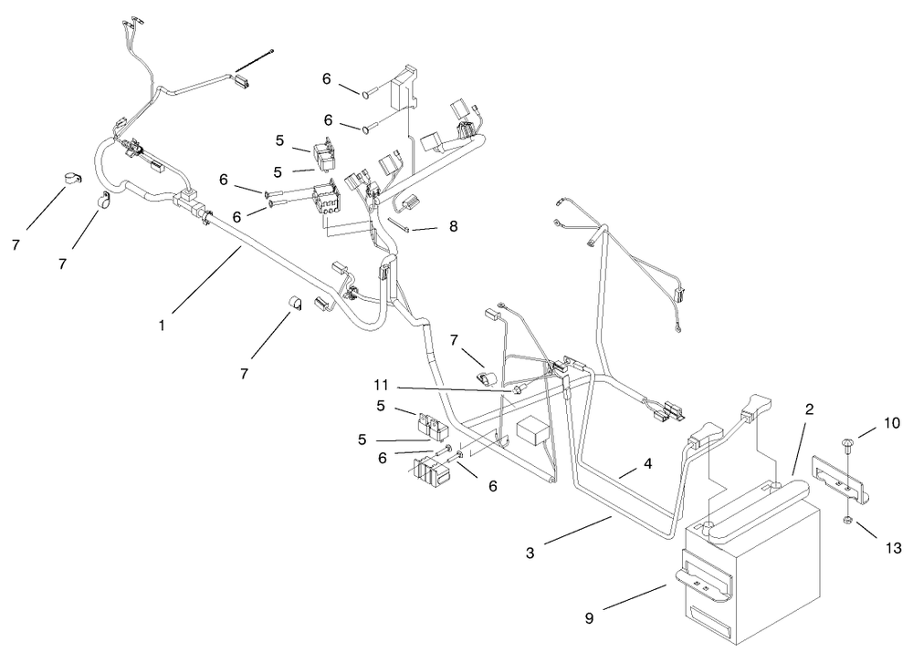 Electrical Assembly Diagram and Parts List for 73550 8900001 - 8999999 Toro Lawn Tractor