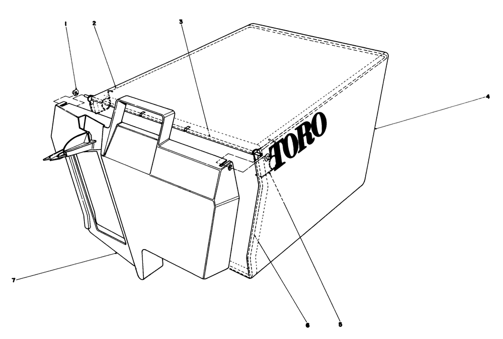 Grass Bag Assembly No. 11-0159 Diagram and Parts List for 20522C 6000001 - 6999999 Toro Lawn Mower