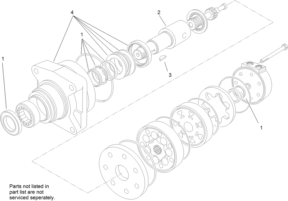Hydraulic Motor Assembly No. 114-1756 Diagram and Parts List for 22324 407960000 - 409359999 Toro Lawn Tractor Accessories