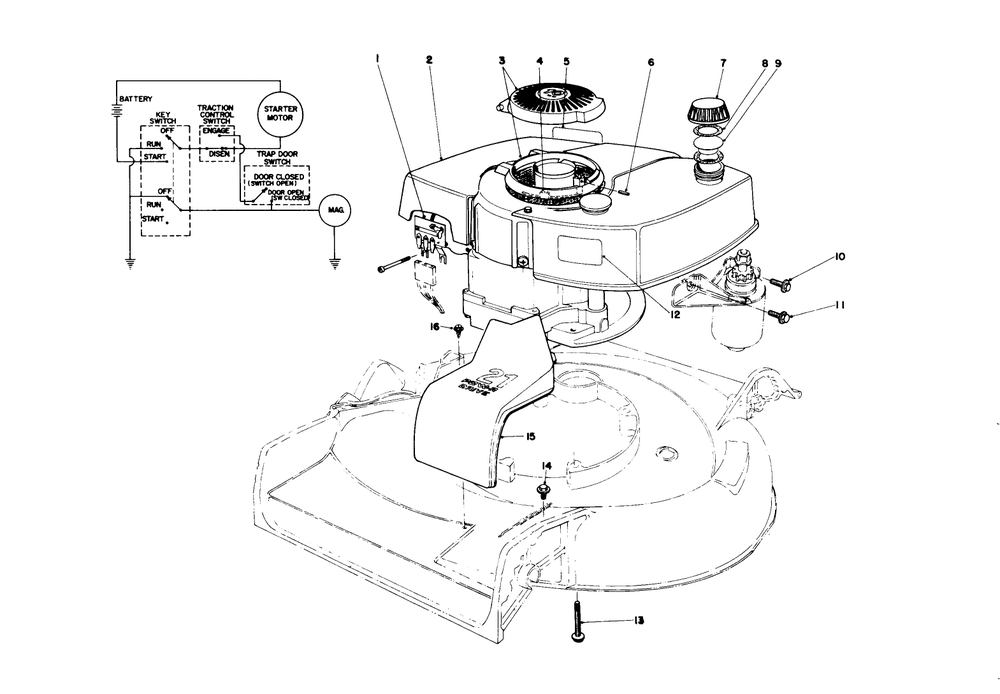Engine Assembly Model No. 21727 Diagram and Parts List for 21727 7000001 - 7999999 Toro Lawn Mower