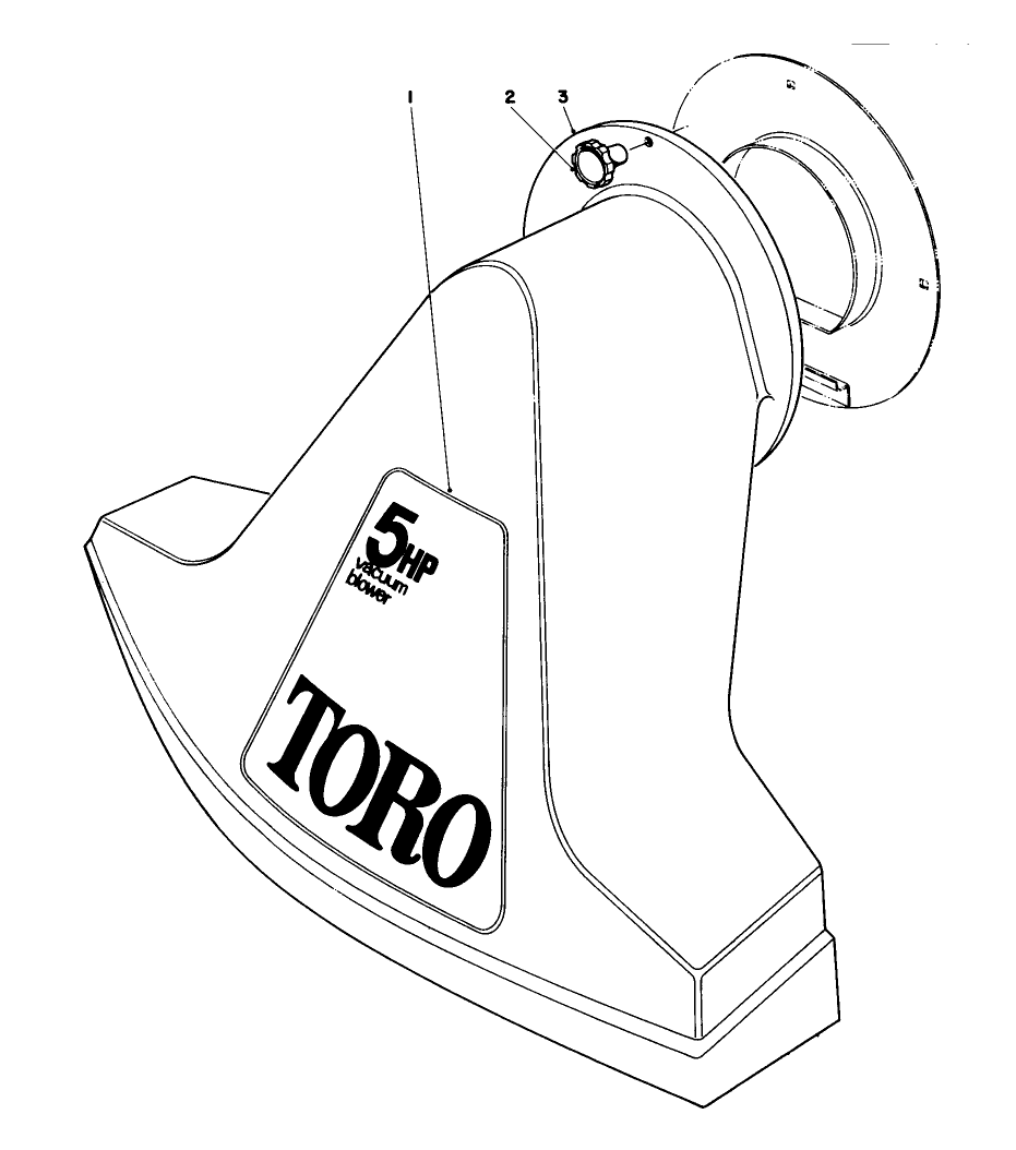 Snout Assembly (Models 62912 & 62923) Diagram and Parts List for 62923 6000001 - 6999999 Toro Leaf Blower / Vacuum