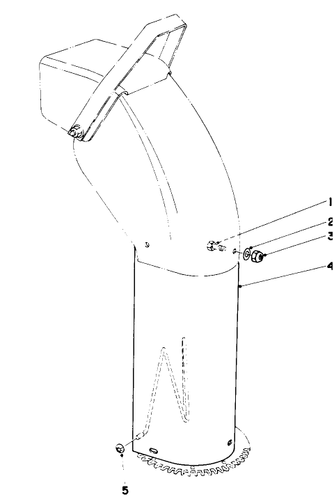 Chute Extension Kit 26-1100 (Optional) Diagram and Parts List for 38160 6000001 - 6999999 Toro Snow Blower