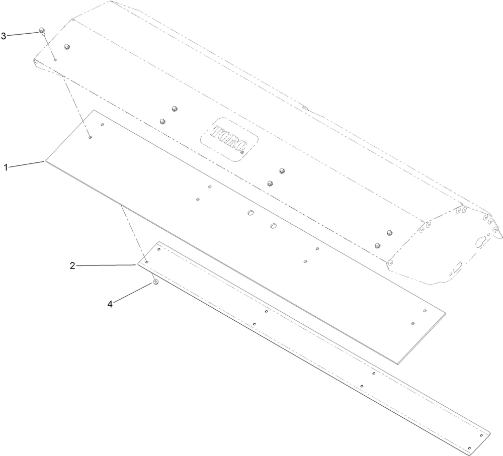 Rubber Flap Assembly Diagram and Parts List for 137-3920  Toro Lawn Mower