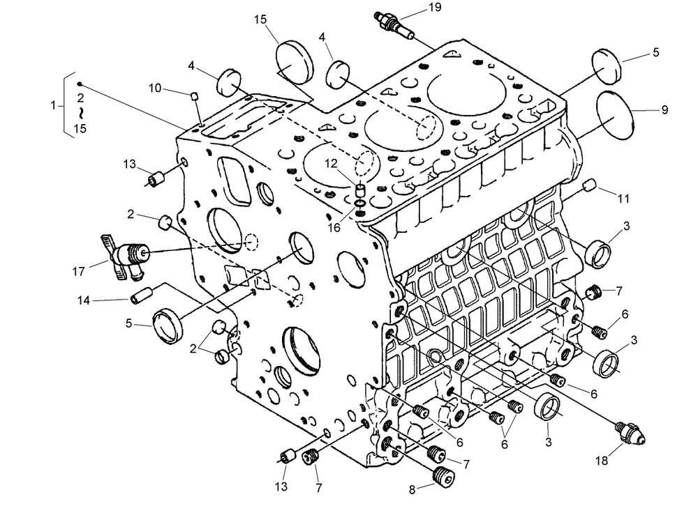 Crankcase Assembly Diagram and Parts List for 74265TE (270000001-270999999)(2007) Toro Lawn Mower