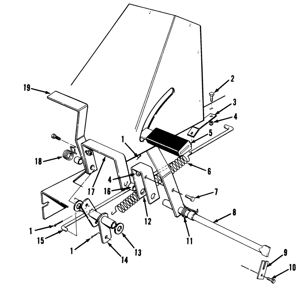 Brake & Clutch Assembly Diagram and Parts List for 56145 0000001 - 0999999 Toro Lawn Tractor