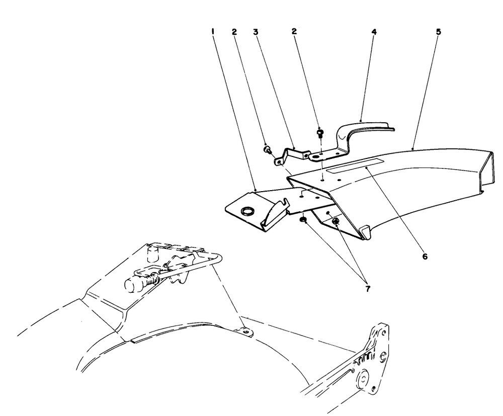 Side Discharge Chute Model No. 59108 (Optional) Diagram and Parts List for 20790 2000001 - 2999999 Toro Lawn Mower