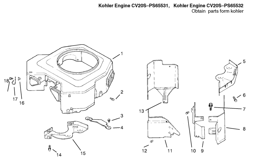 Blower Housing & Baffles Diagram and Parts List for 72115 9900001 - 9999999 Toro Lawn Tractor