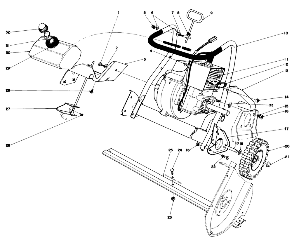 Engine Assembly Diagram and Parts List for 31506 7000001 - 7999999 Toro Snow Blower