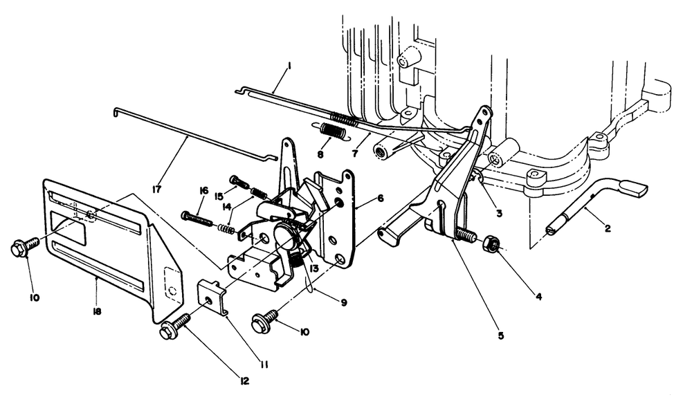 Governor Assembly (Model No. Vmh7) Diagram and Parts List for 20620C 8000001 - 8999999 Toro Lawn Mower