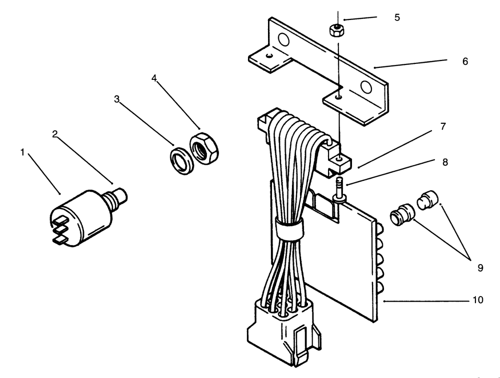 Electrical System Diagram and Parts List for 73400 6900001 - 6999999 Toro Lawn Tractor