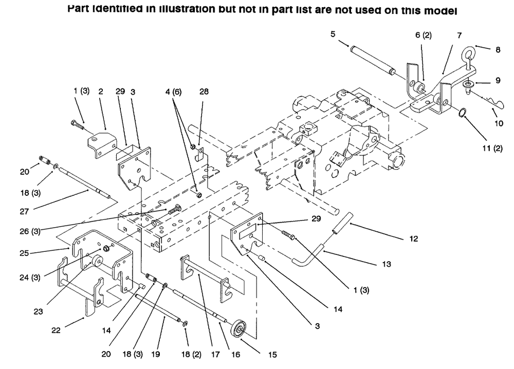 Hitches Diagram and Parts List for 73502 6900001 - 6999999 Toro Lawn Tractor