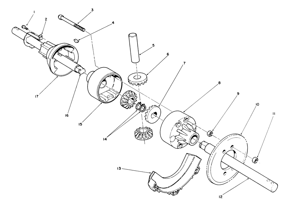 Differential Kit Model No. 38038 (Optional) Diagram and Parts List for 38545 9000001 - 9999999 Toro Snow Blower