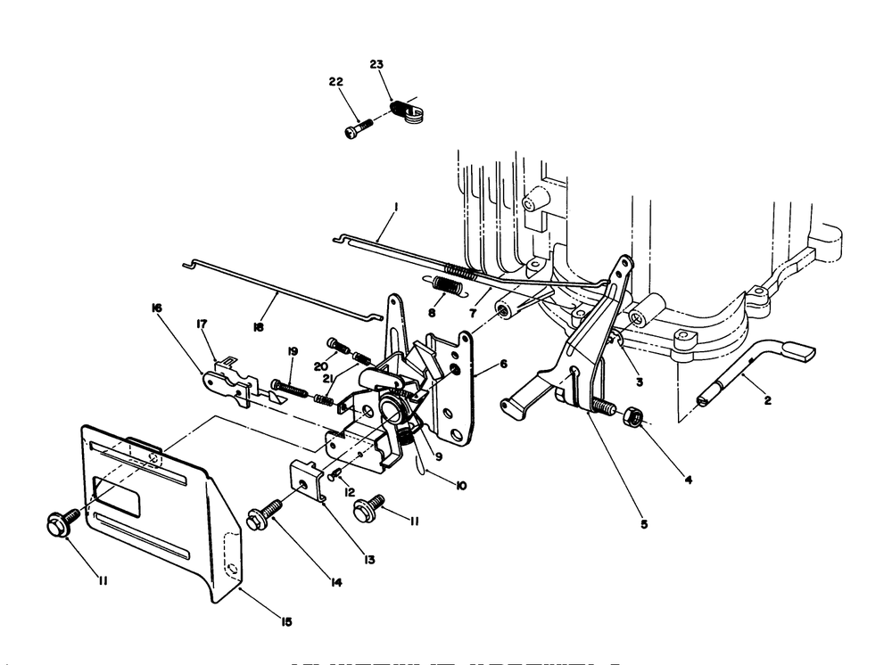Governor Assembly (Engine Model No. Vmj8) Diagram and Parts List for 26624 0000001 - 0001101 Toro Lawn Mower