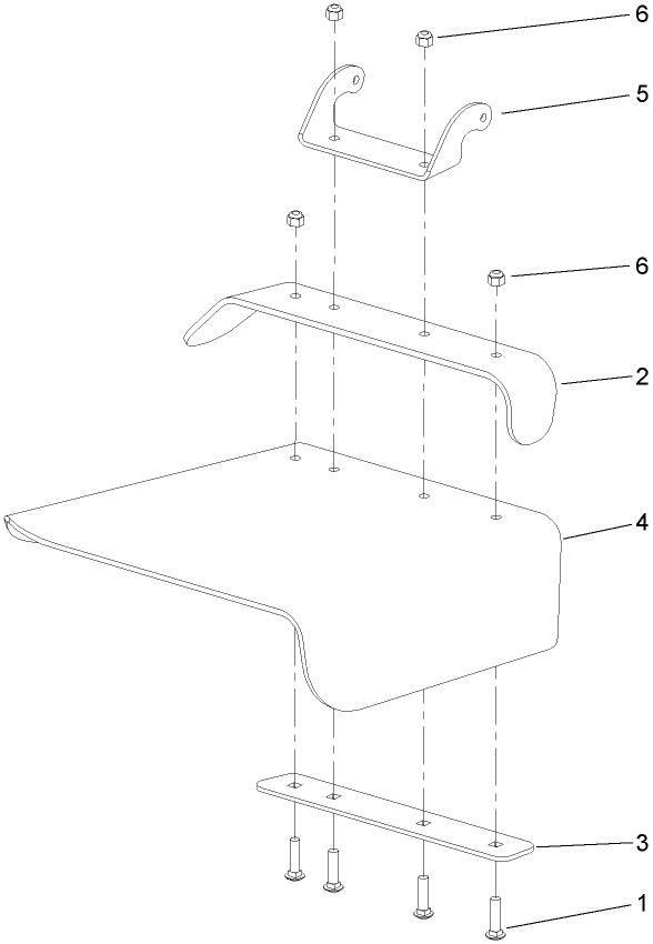 Deflector Assembly Diagram and Parts List for 74409TE (280000001-280999999)(2008) Toro Lawn Mower