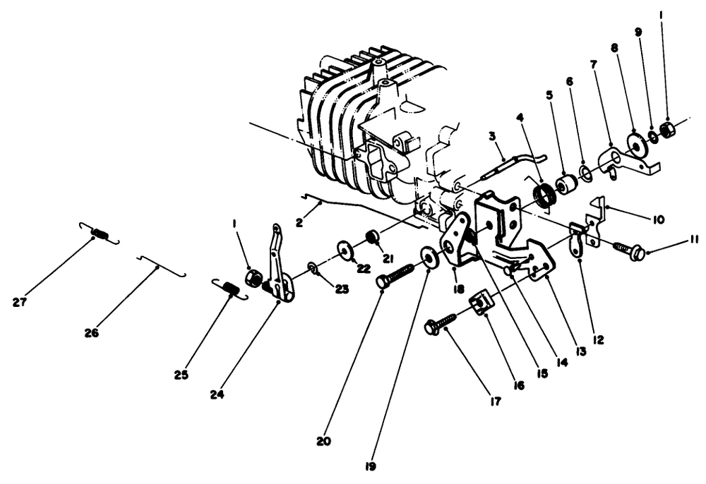 Governor Assembly (Machine Serial No. 6003641 & Up) Diagram and Parts List for 22025 6000001 - 6999999 Toro Lawn Mower